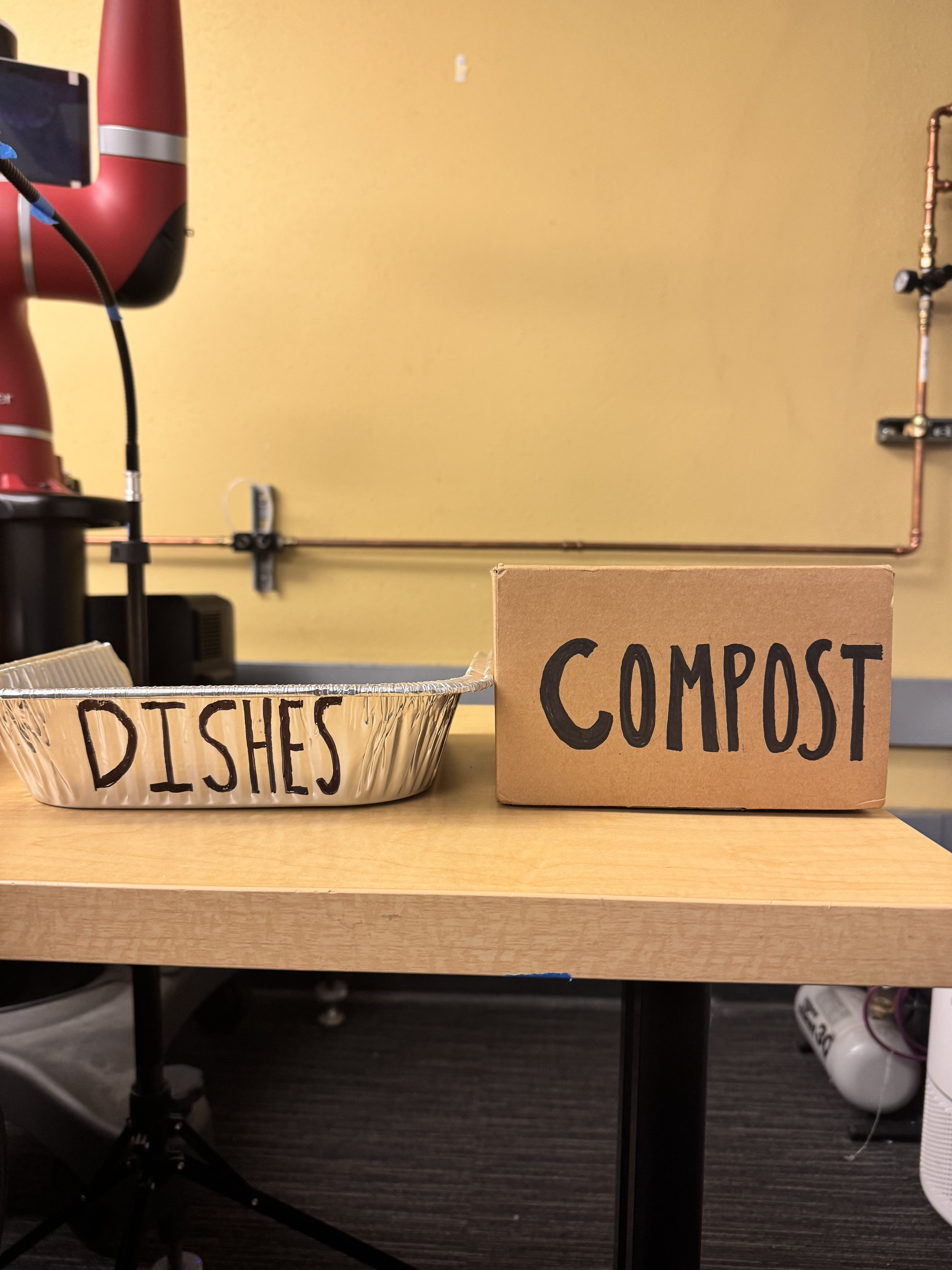 Dishes and Compost Bins